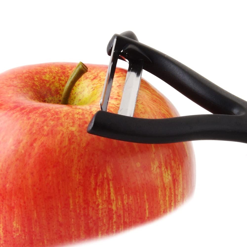 Pelapatate A Y In Acciaio Inox 2 Pezzi – Lama Oscillante Doppio Taglio, Ergonomico, Con Scavino Occhi, Per Frutta E Verdura