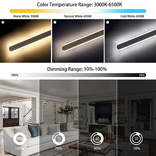 Lampe à suspension LED variable 3000K-6000K pour éclairage de cuisine - 3