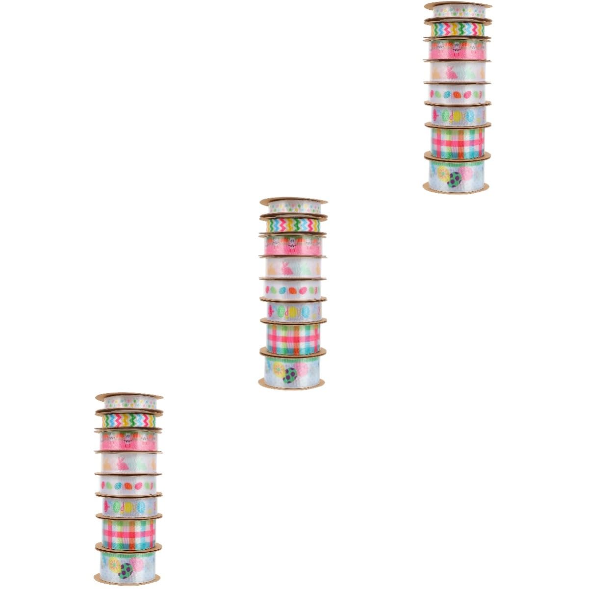 Rubans de Pâques aux motifs raffinés de lapin et œufs pour ornements de prestige