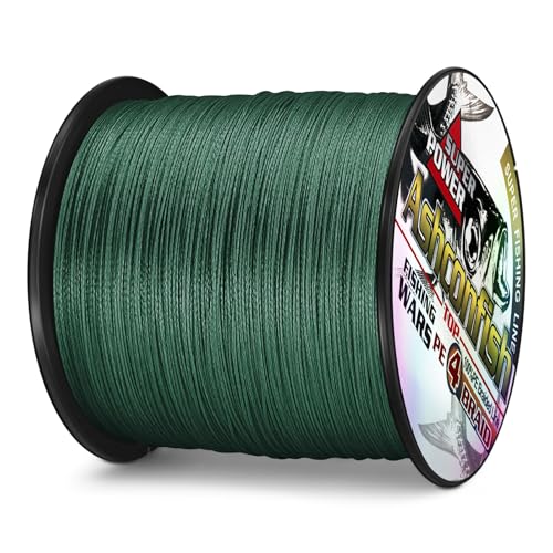 Ashconfish Linha de pesca trançada super forte - 4 fios fio de pesca 300 m/328 jardas corda de pesca