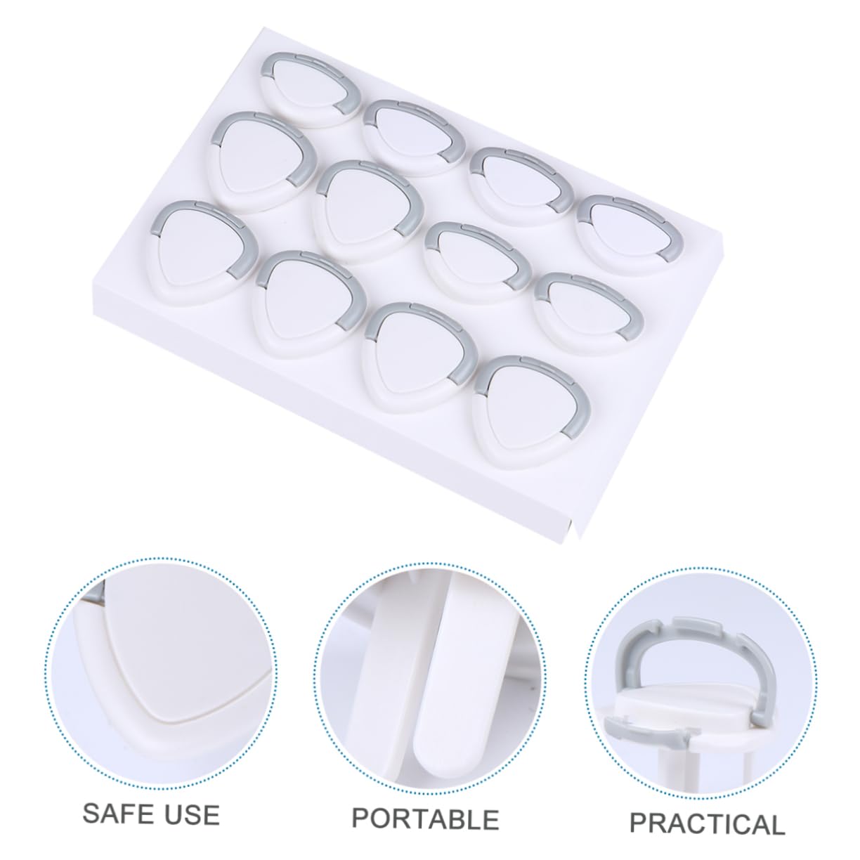 Hemoton 12pcs Socket Covers for Safety Electric Outlet Protectors for Boys and Girls Covers Prevent Electric Shock Gray
