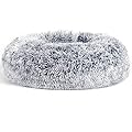 FEANDREA Dog Bed, Cat Bed, Soft Plush Surface, 50 cm, Grey PGW037G01
