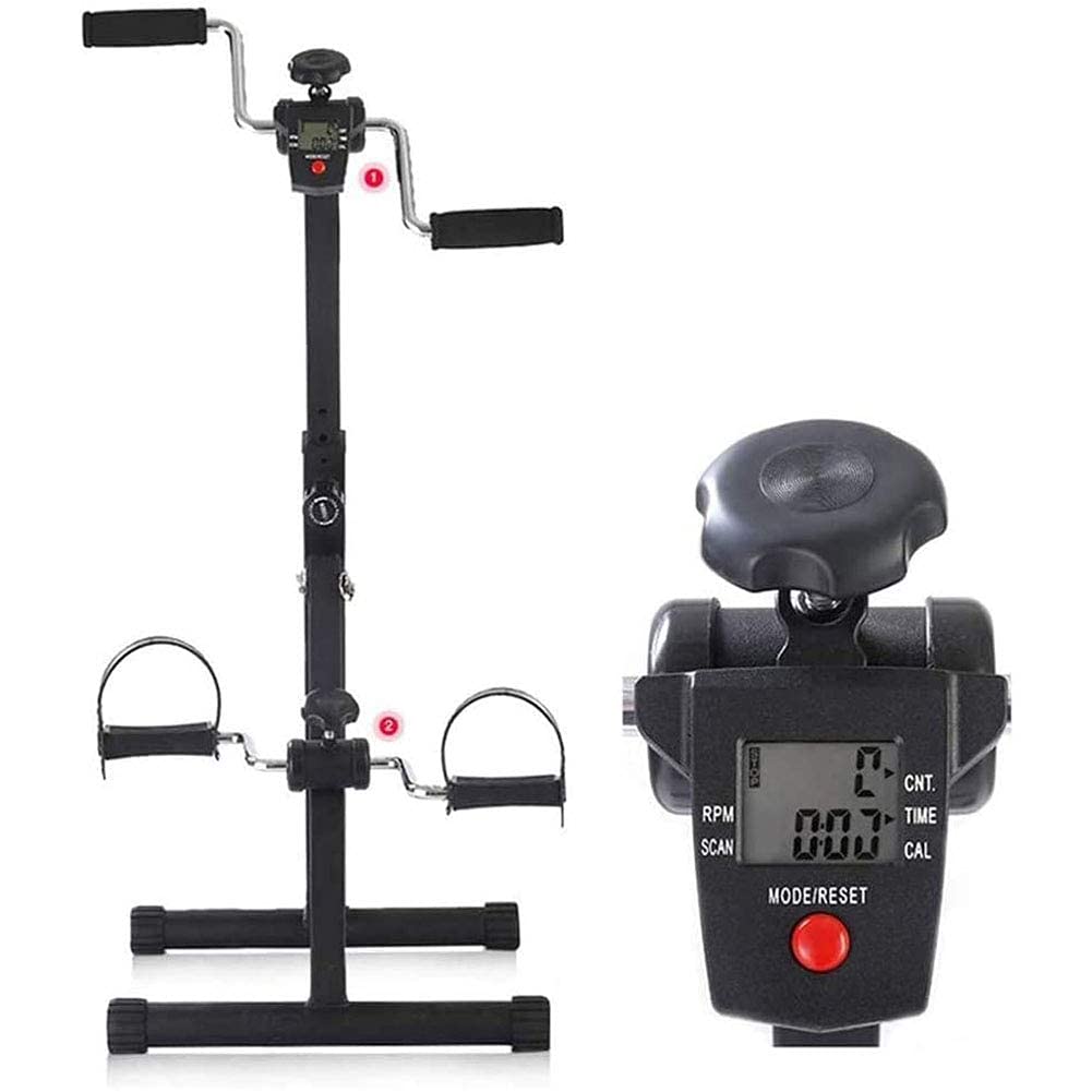 Pedaliera Pieghevole per Anziani, Bicicletta Riabilitativa con Monitor LCD, Attrezzatura Fitness per Palestre Domestiche, Cyclette per Esercizi di Riabilitazione DEG