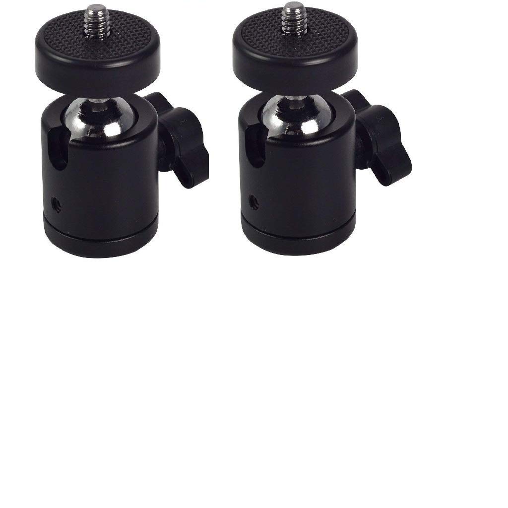 1/4″ Swivel Mini Ball Head Screw Tripod Mount Compatible With DSLR Camera Camcorder Light Bracket