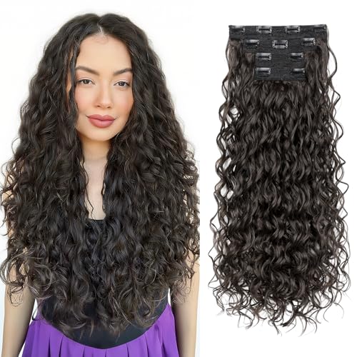 REECHO 24-Inch Long Curly Clip-Ins
