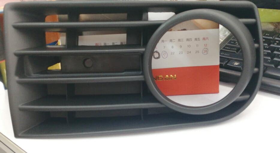 Asudaro Grille antibrouillard, ABS Couvercle de cadre de phare antibrouillard de voiture Pare-chocs avant Antibrouillard Grille Cover Compatible avec Golf 5 MK5 2005-2009