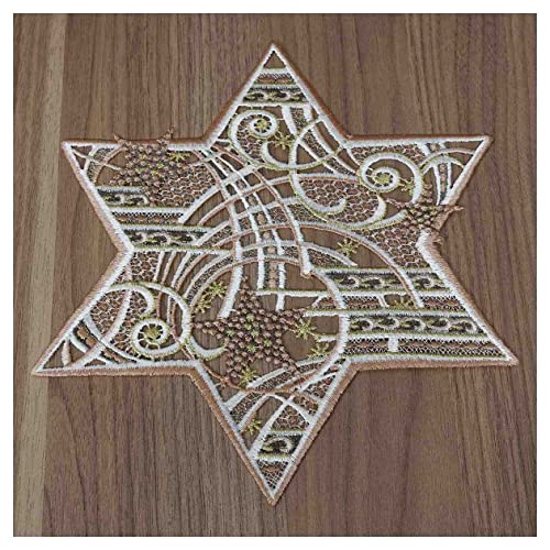 DSD Design-Studio Drechsler Winter-Tischdecke Sternenschweif Plauener...