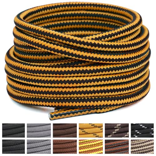 Image of Stepace 2 Pairs Round Heavy Duty Boot Laces for Hiking and Work Boots
