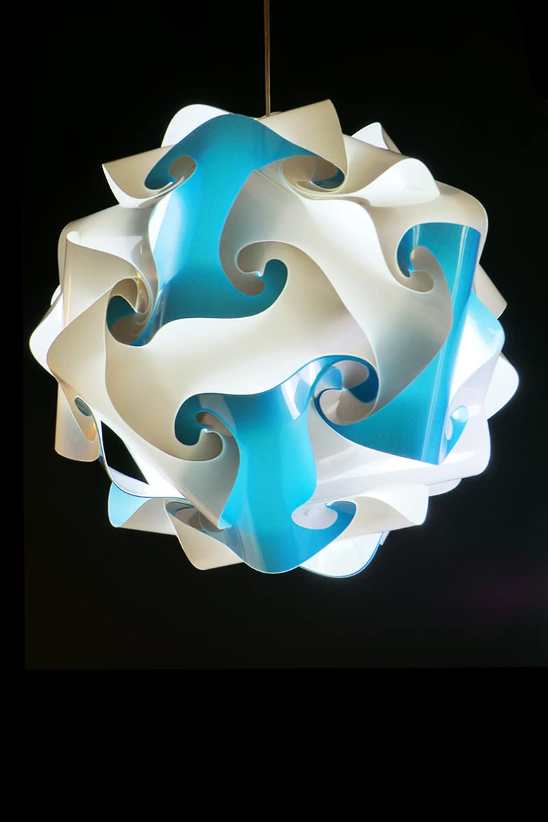Lampada a sfera moderna bianca viola celeste Camera da letto soggiorno FIOCCO 35 cm in resina plastica Luce rilassante relax soft lampadina led