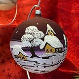 thüringer glasschmuck oberweißbach exklusiv & einzigartig Generisch Christbaumkugel L Glas Weihnachtskugel Glaskugel Handarbeit Lauscha Glasschmuck, voll - brombeer