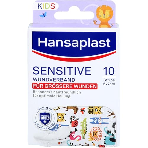 Hansaplast Sensitive Kids Wundverband (6 x 7 cm), besonders hautfreundliche...
