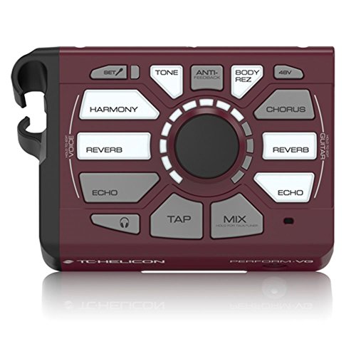 TC Helicon PERFORM-VG Ultra-Simple Mic-Stand-Mount Vocal and Acoustic Guitar Processor for Solo and...