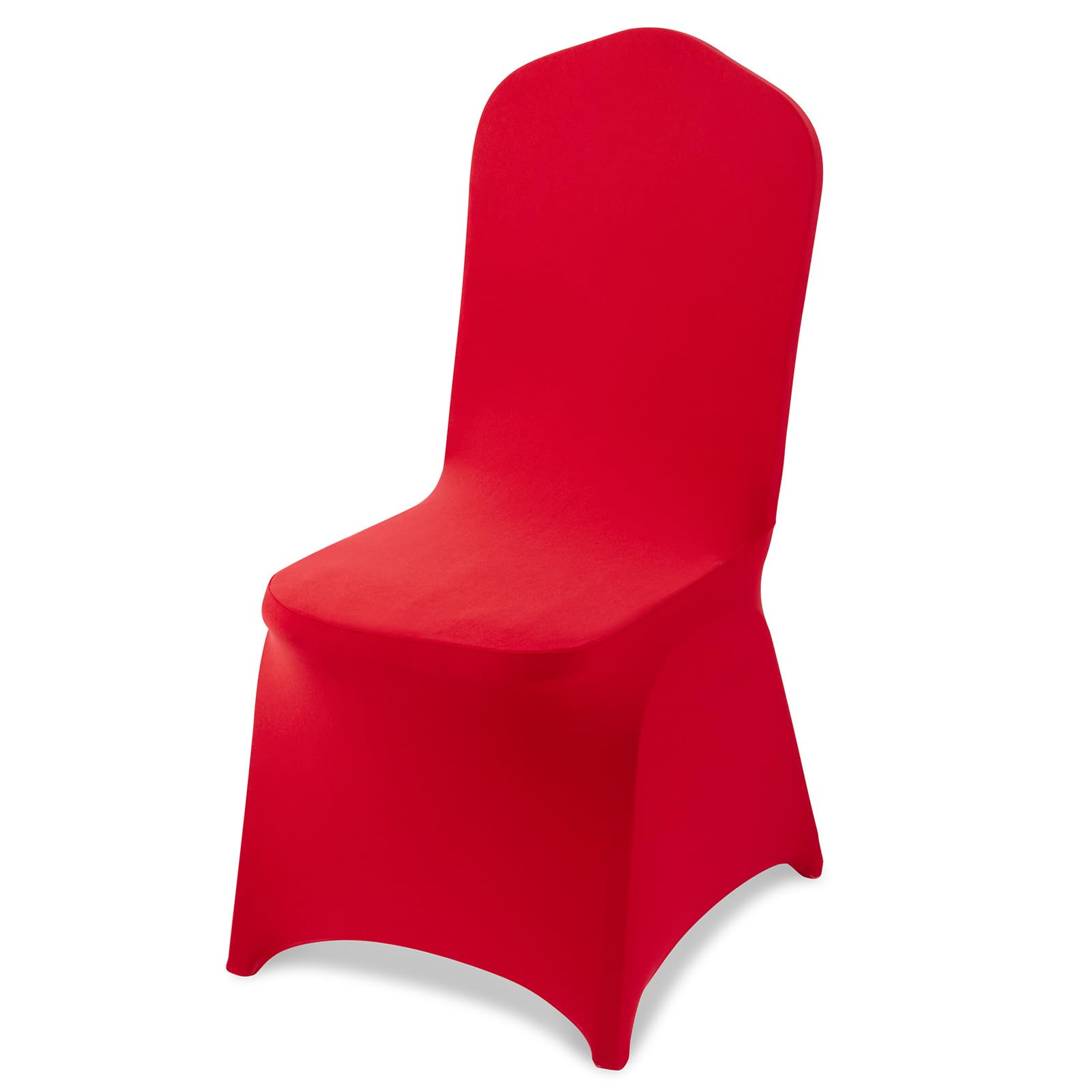 VEVOR Stuhlhussen Stuhlbezug 50 STK. waschbarer & Abnehmbarer Stuhlüberzug aus Polyester-Spandex für Hochzeitsfeiern Esszimmerbankette Restaurant, passend für Stühle (51 x 45 x 95 cm) Rot