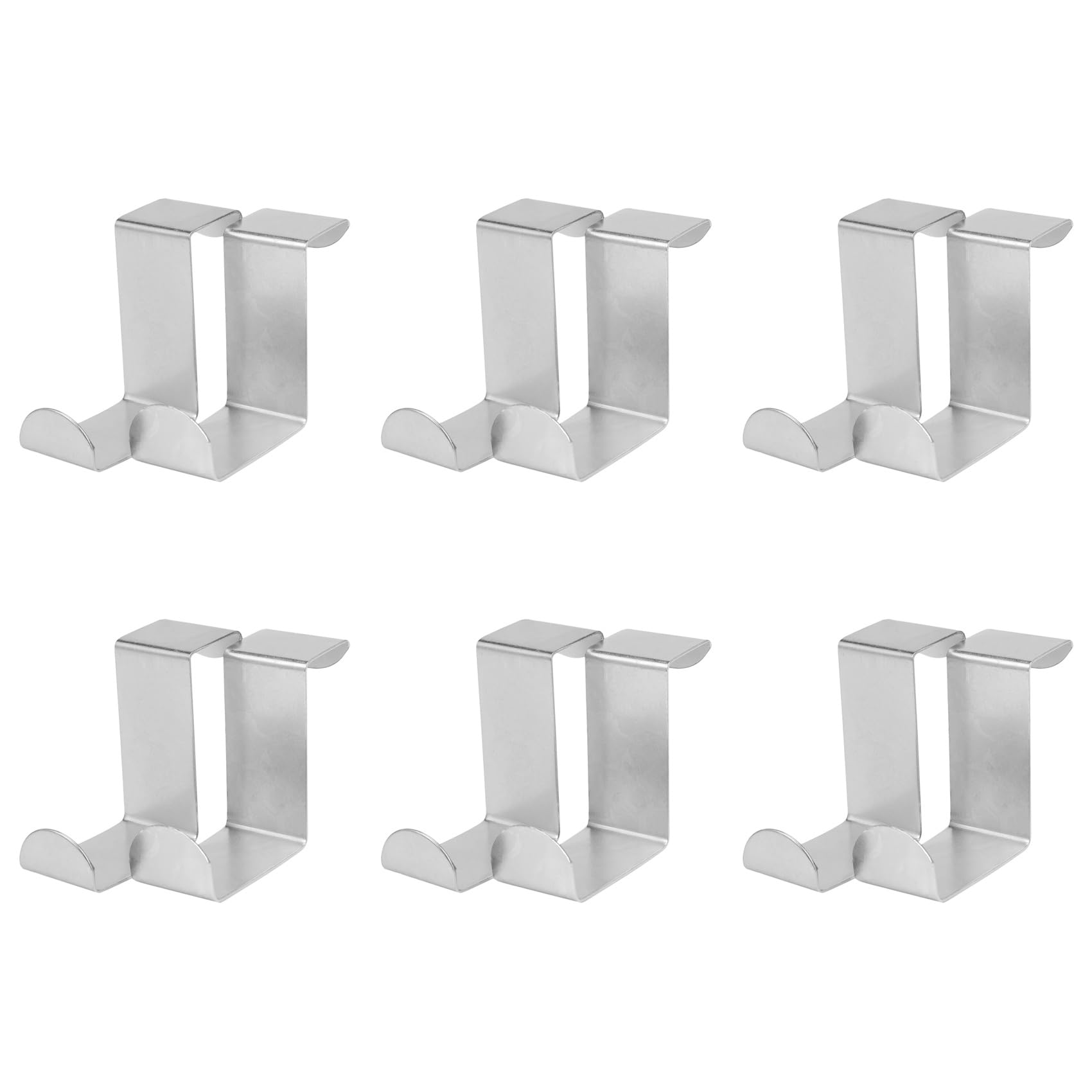 Vjsujehgy 12PC Back Door Hook Stainless Steel Kitchen Cabinet Clothes Hanger Home Storage Hanger Organizer Hooks Silver Hook