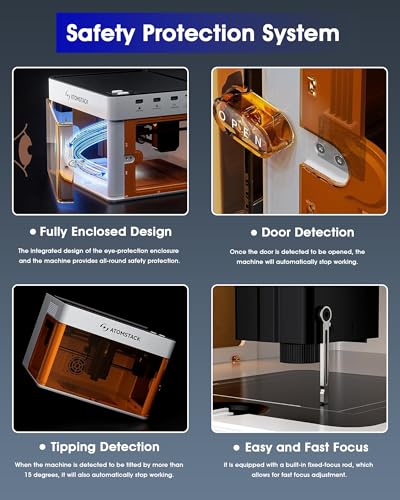 Gravador a laser ATOMSTACK P1 para iniciantes, sem necessidade de instalação, máquina de marcação po