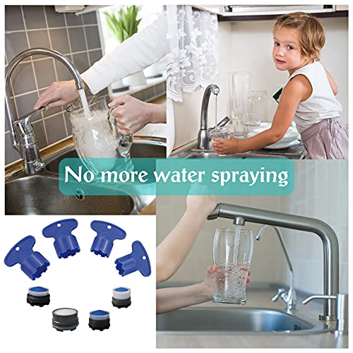 Ifealclear IFCACHEAERATOR12P-4KEY-1 12 Pieces Faucet Cache Aerators With 4 Pieces Removal Wrench Tool, Water Saving Flow Restrictor Set Replacement Part, For Bathroom Or Kitchen Sink thumb #5