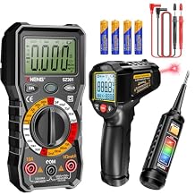 ANENG Multimeter with Infrared Thermometer and Voltage Tester,Measures Voltage,Resistance,Temp-58F1112F,Non-Contact Laser 121 DS,for Automotive,HVAC, BBQ, Home, Electrical Tools