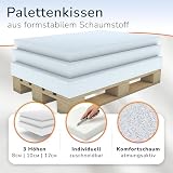 MSS e.K. PALETTENKISSEN MATRATZENKISSEN (120 x 80 x 8 cm) Schaumstoff FÜR EUROPALETTE/Auflage