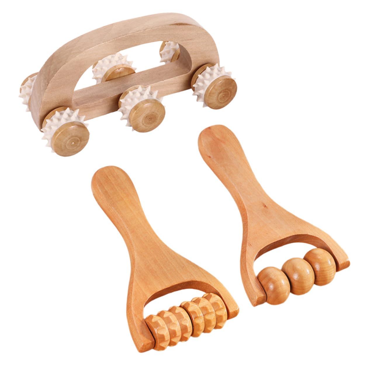 2 Set Set Massaggiatore Muscolo Massaggiatore Portatile Bob Kit Cervicale Attrezzo Manuale Per Massaggio Ai Piedi 3 Pezzi * 2