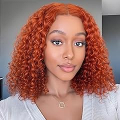 350# Ginger Orange Curly Bob Wig