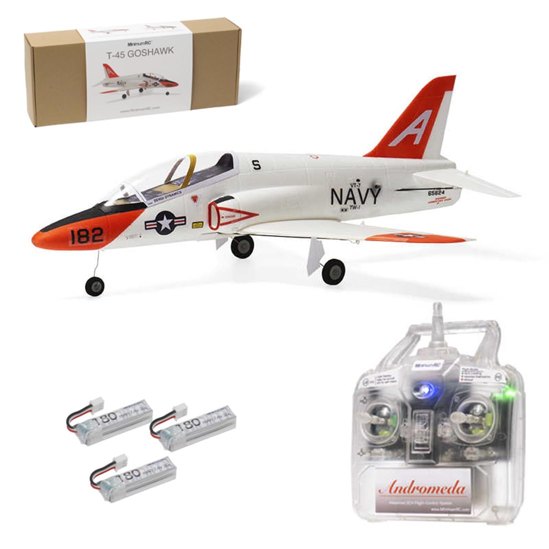 T-45 MinimumRC RC Jet Plane Kit, 30mm EDF Ducted Fan 7.4V Brushless Delta Wing Airplane Kit with Gyro Stabilized, 55g Ultra Light High Speed Aerobatic Model Gift for Adults Enthusiasts