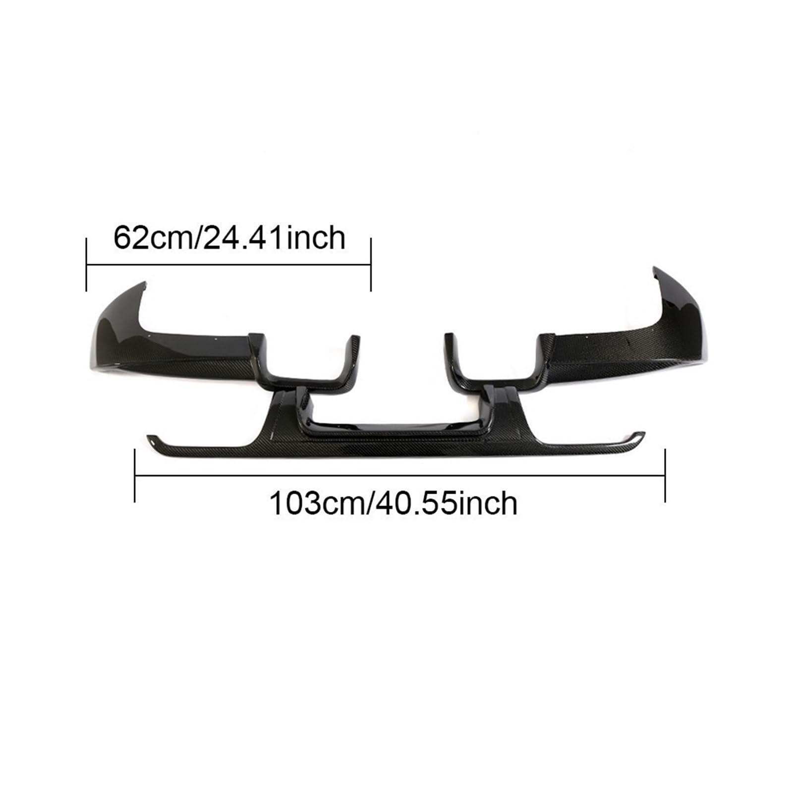 Dyfuzor tylnego zderzaka z włókna węglowego Spoiler kompatybilny z Mercedes Benz V klasa V250 Vito W447 dyfuzor tylnego zderzaka osłona ochronna (Color : Carbon fiber)