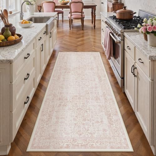 PureCozy Pink Runner Rug 2x4 Vintage Floral — view 2