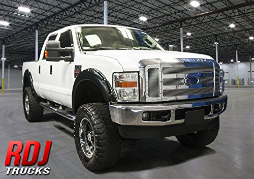 Rdj Trucks Pro-Offroad Bolt-On Style Fender Flares - Fits Ford F250/F350 Superduty 2008-2010 - Set Of 4 - Paintable Oe Smooth Black #TOP2