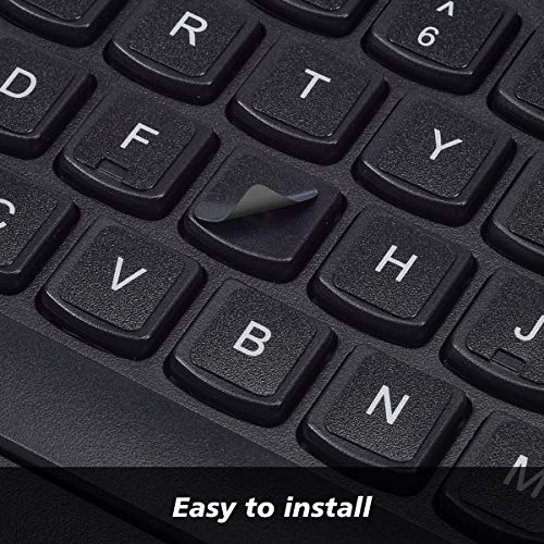 Universal English Keyboard Stickers for PC Computer Laptop Desktop Notebook Keyboards, Replacement Keyboard Stickers Black Background with White Large Lettering-English by CASEDAO - Image 3