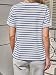 Tankaneo Womens Short Sleeve Striped Tshirts Summer Color Block Scalloped Tops Trendy Casual Basic Tee Shirts