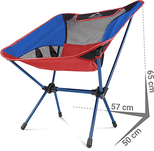 Normani Moak Ultralight Mini Camping Chair 796 g Foldable beach chair fishing chair with aluminium frame – sturdy outdoor chair – load capacity: 135 kg (330 pounds). - Image 5