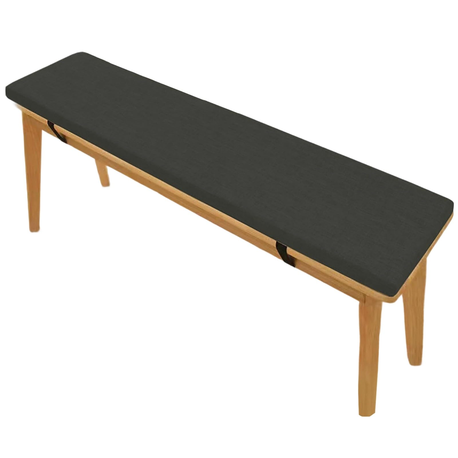 Cuscino per panca da giardino, spesso 3 cm, con cerniera e fodera rimovibile, cinghie antiscivolo per patio, prato e giardino