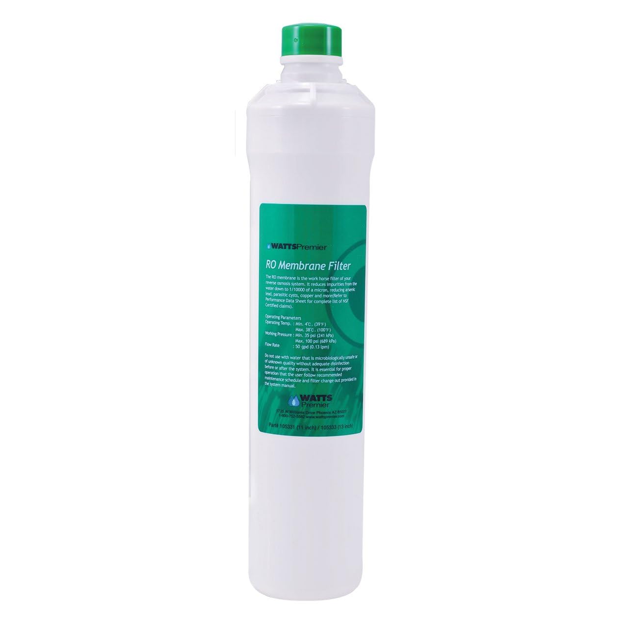 Watts Premier 105331 50 GPD RO Membrane Filter for Pure Plus Systems
