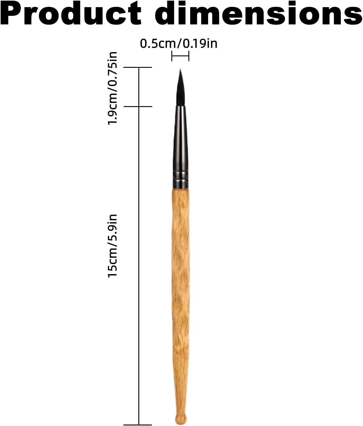 Round Watercolor Brush Size 6 - All-Purpose Squirrel Hair Brush for Watercolor, Acrylic, Ink, Gouache - Hand-Carved & Balanced Handle for Detailed & Washes