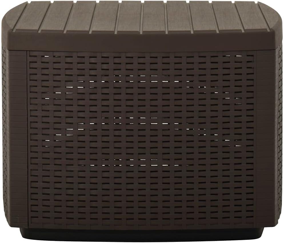 Patio Table,Outdoor Bar,Balcony Desk,Outdoor Dining Table,Backyard Table,for Patio, Deck, Lawn, Garden, Backyard, Mocha 20.9"x20.9"x15.7" Plastic