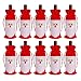 D-Foxes 10 Piece Santa Claus Christmas Drawstring Red Wine Bottle Cover Bags Dinner, Party Table Décor, X-Mas Gift