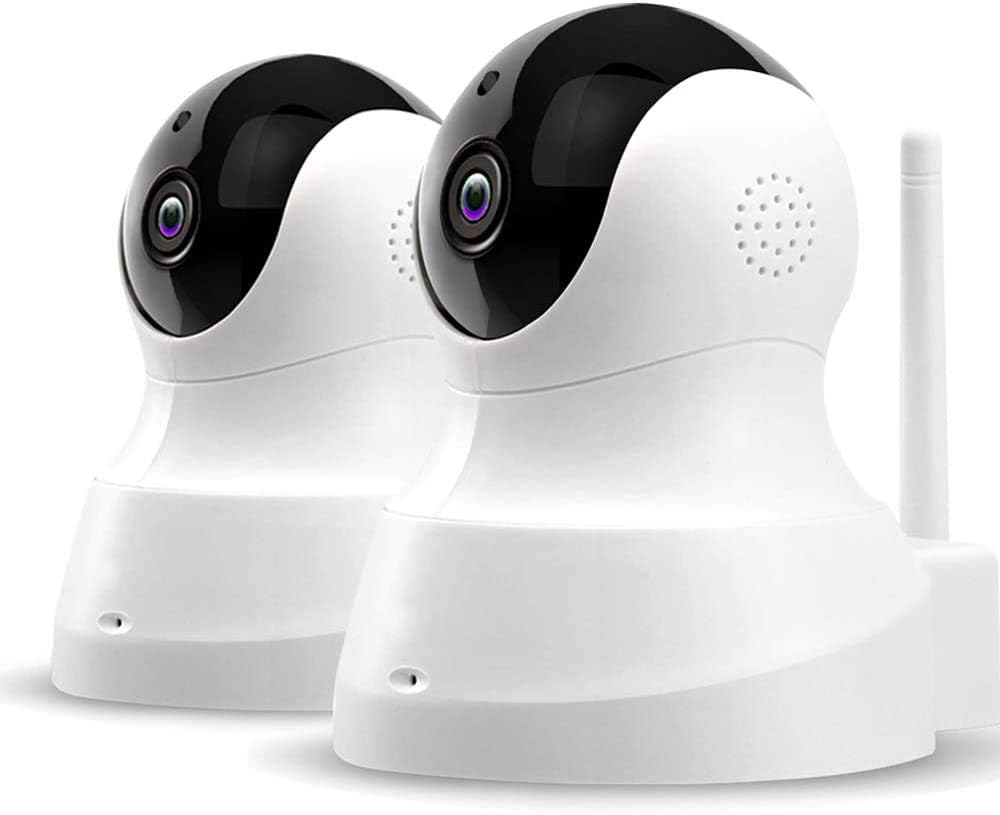 Wireless Home Camera - 1080P HD Pet Cameras (2-Pack), Home Security System with Motion Detection, Two-Way Audio, Night Vision, PTZ, Indoor Surveillance System and Remote Monitor for Baby/Pet