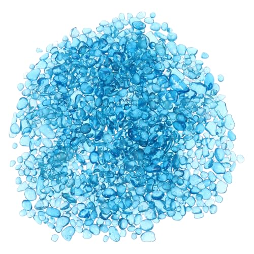 INOOMP Pietre di Vetro Colorate per Acquario Ghiaia Decorativa Pesante e Non Galleggiante Cristalli Delicati Sicuri per Serbatoi di Pesci d'Acqua Dolci e Salmastra per Ambienti Esterni e