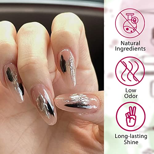 Milky White Nude Black Gel Nail Polish, Nude Pink Uv Gel Polish Set 6 Color #TOP4