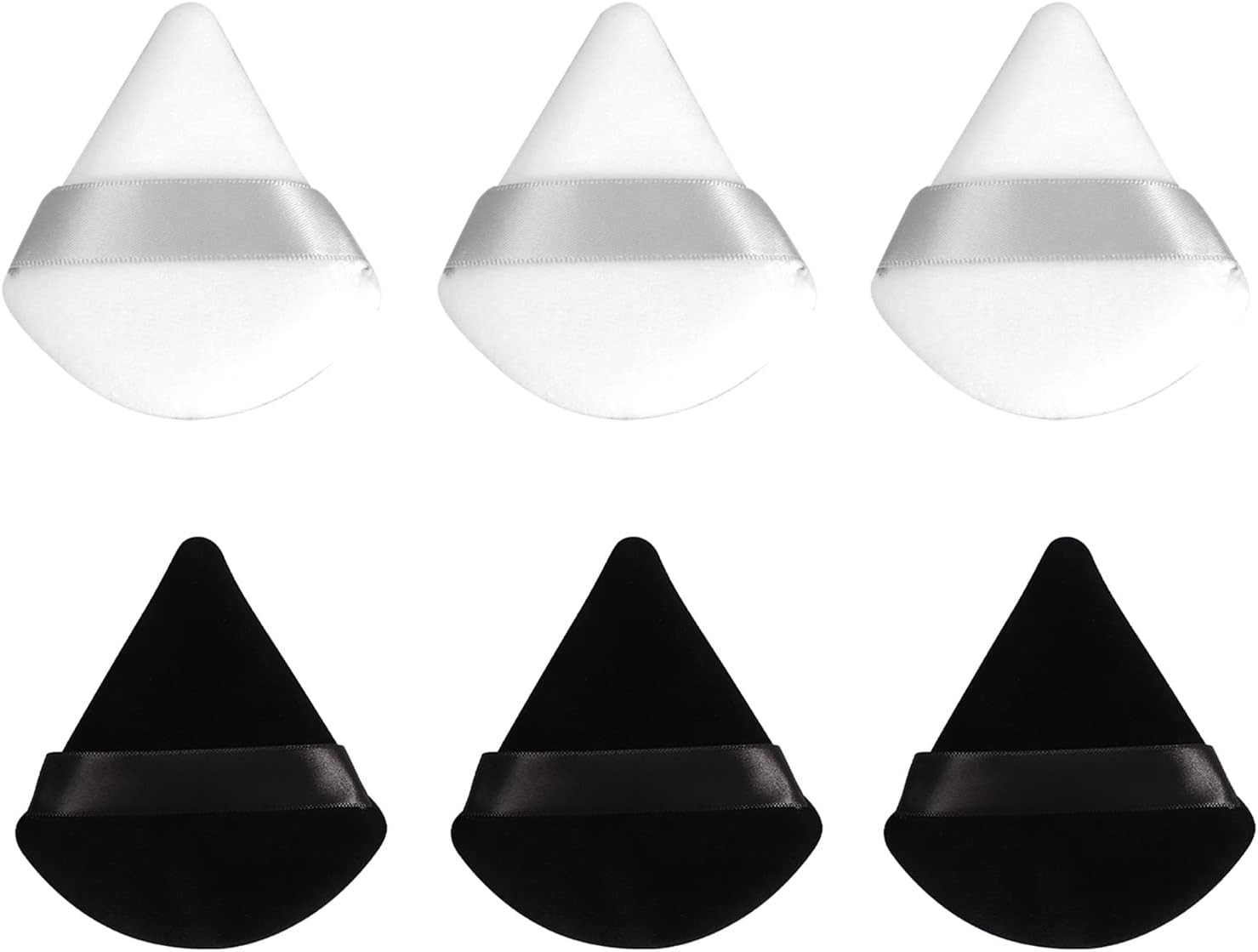 BRRNOO Triangle Powder Puff, High Density Flocking Short Staple Super Soft Makeup Air Cushion Sponge,Easy Grip and Rebound for Wet and Dry Cosmetics, for Cream, Concealer, and Loose