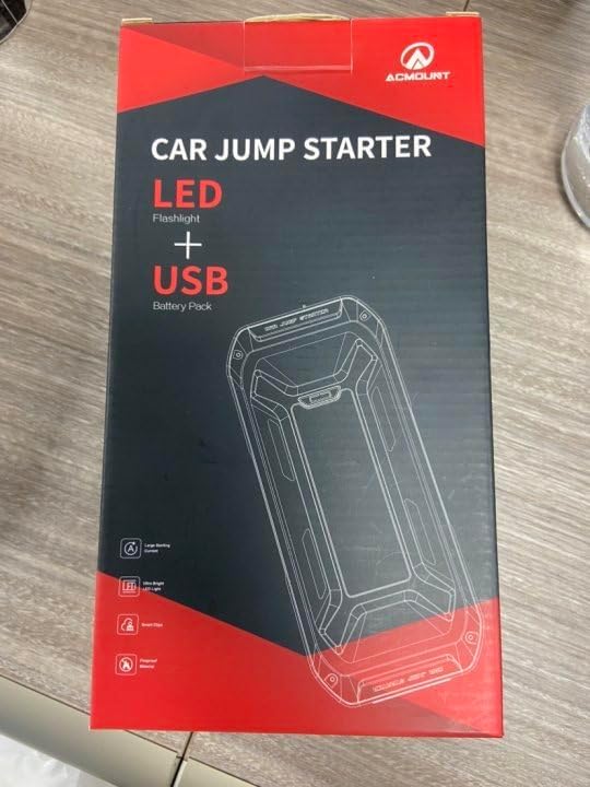 Car Battery Jump Starter Portable, 6000A 12V Car Jumper Starter with Jump Box (All Gas/10.0L Diesel), LCD Display, USB Quick Charge & LED Light, Ultimate Durable Long-Lasting Battery Jump Pack black image 13 of 14 B0CQNT9S2Z