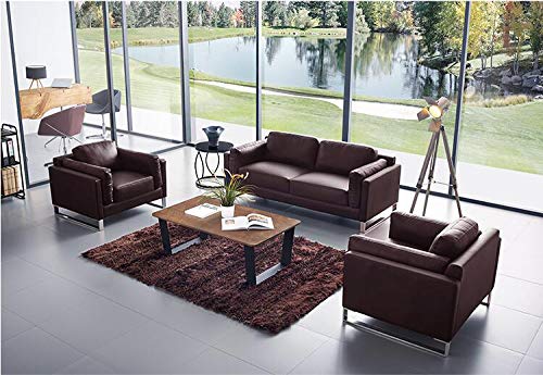 Image of Wento Thick 1 Yard Faux Leather Soft Skin Grain PU Fabric for Furniture Cover, Reupholster Sofa Chairs, Cushions, Vinyl Upholstery (1yard, Red Brown)
