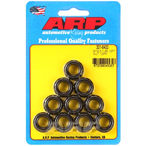 Kit d'écrous ARP 301-8400 M12 x 1.25 12PT taraudage pas fin visserie culasse bielle haute performance