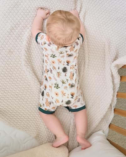 BINIDUCKLING Baby Summer Romper 95% Viscose Made from Bamboo, 5% Spandex Buttery Soft Snap Up Jumpsuits Newborn - 24 Months3