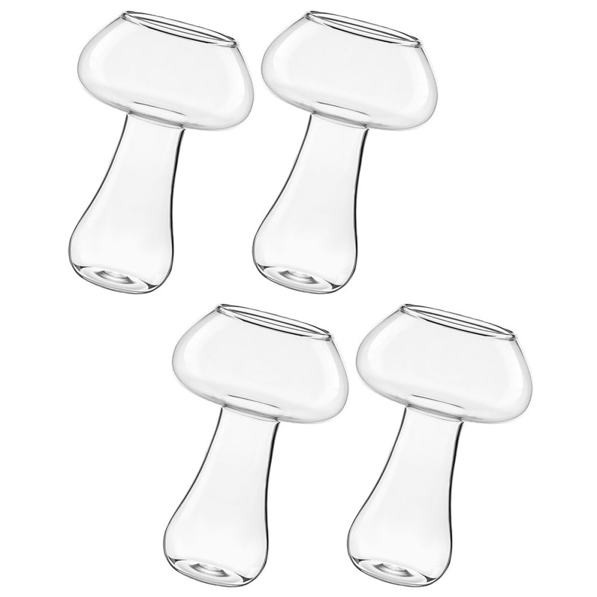 TOYANDONA Vasos de Vidrio Capas 4 Piezas para Cóctel y Bebidas