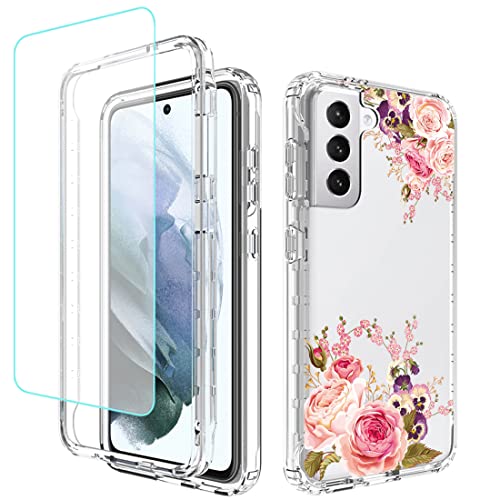 Housse Galaxy S21 FE 5G fleur rose aux finitions premium soignées