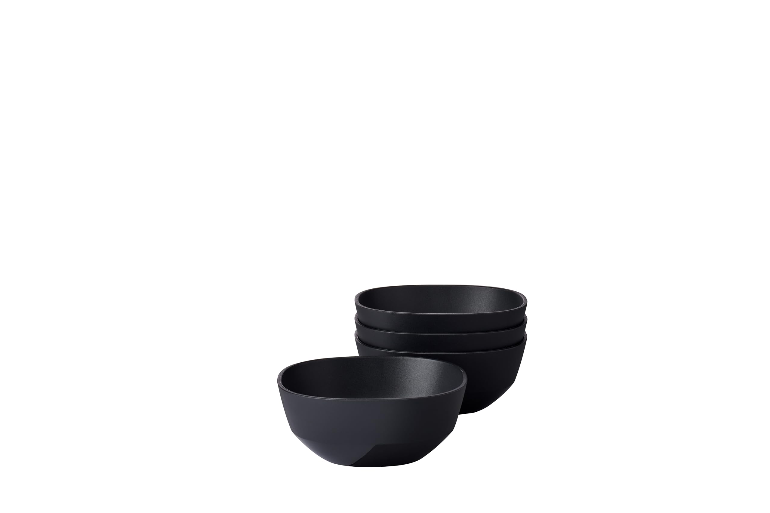 Mepal Nordic Black - Servierschale 4 Stück Silueta - 4X 250 Ml - | Spülmaschinen- Und Mikrowellenfest - Salatschüssel - Tapas Teller - Geschirr