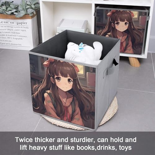 Panier de rangement pliable Anime pour optimiser les étagères de chambre - 7