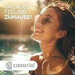 Casaria Sonnenliege mit Klapptisch und Auflage