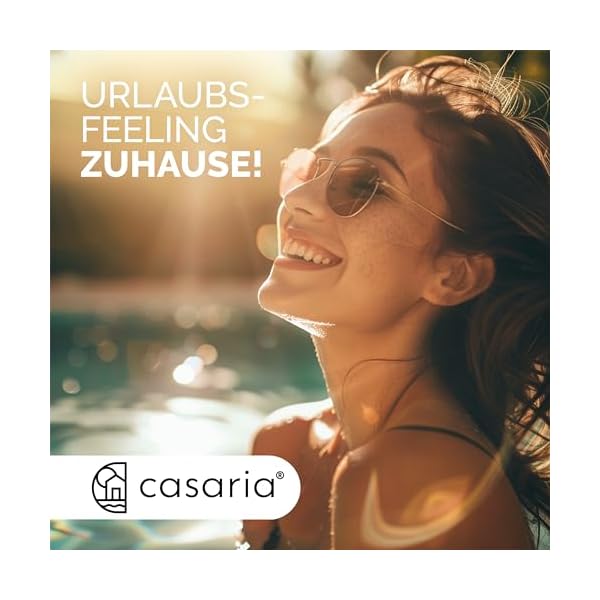 Casaria Sonnenliege mit Klapptisch und Auflage